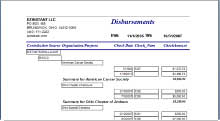 Disbursement Report